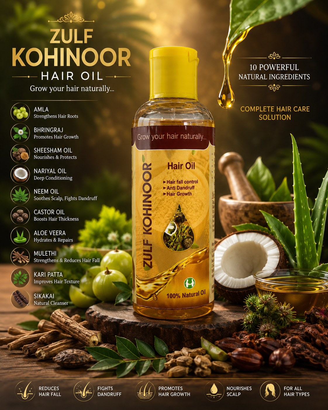 Zulf Kohinoor Hair Oil view 4